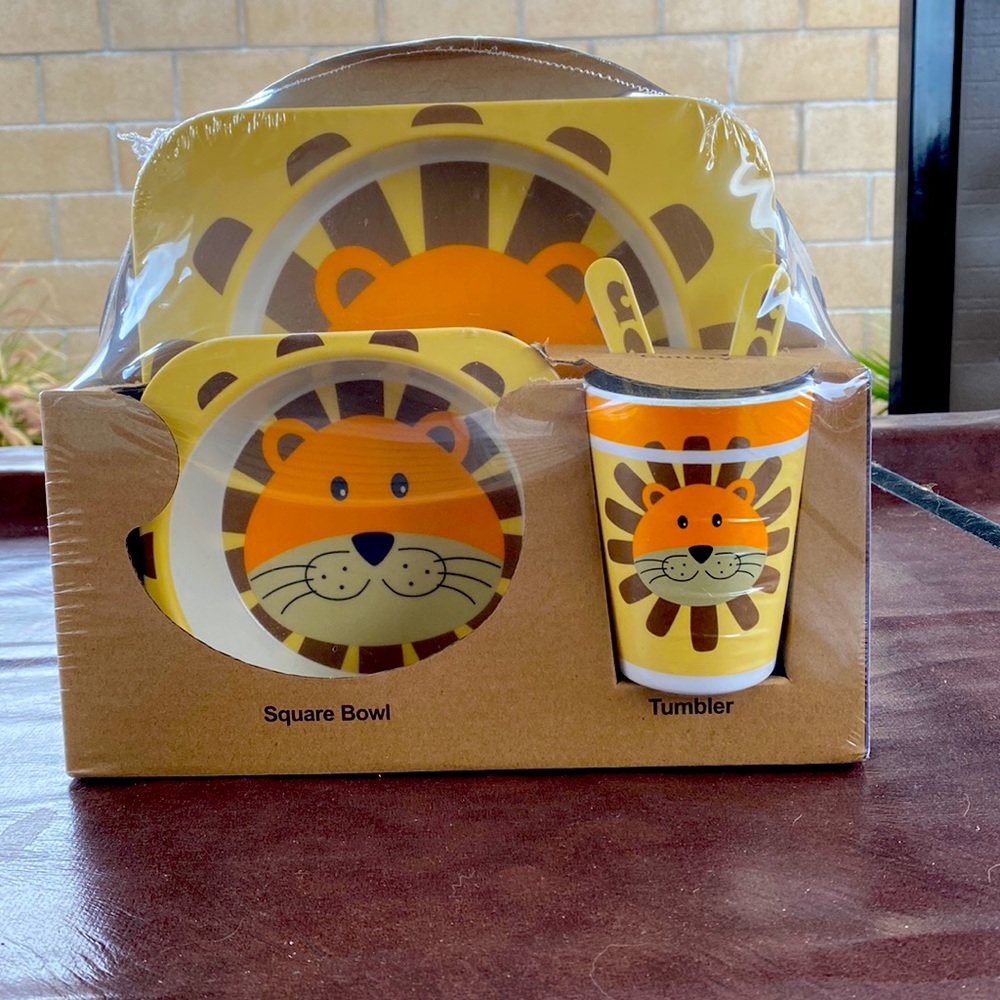 BambooWare Kids Set - Lion Dinner Set